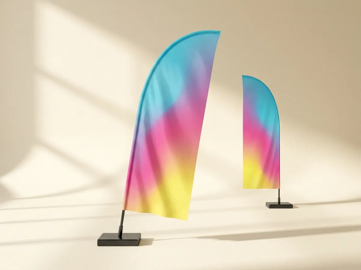Feather Flags printed by Jones Digital Print Center